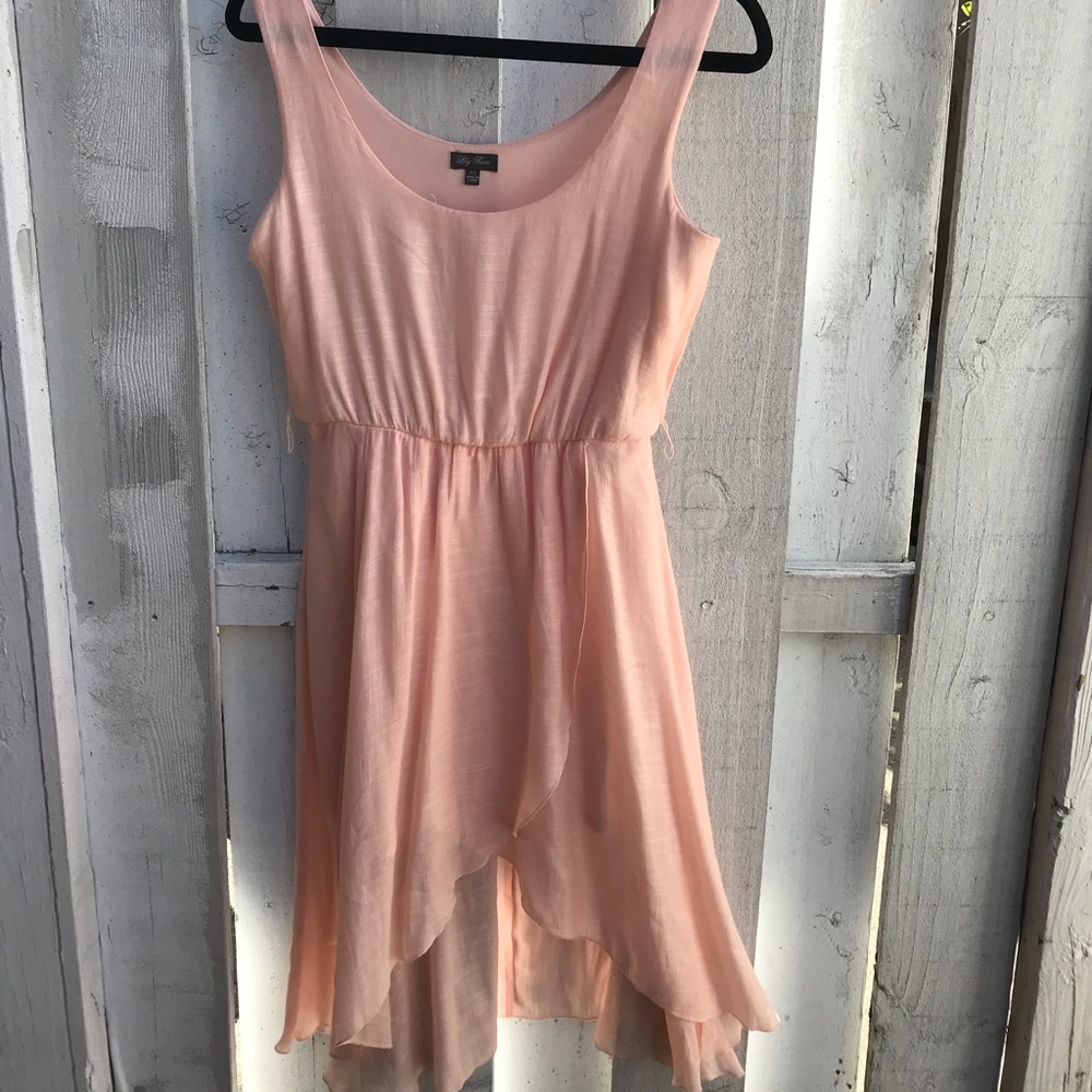 Lily Rose Pastel Pink Ruffle Summer Sun Maxi Dress